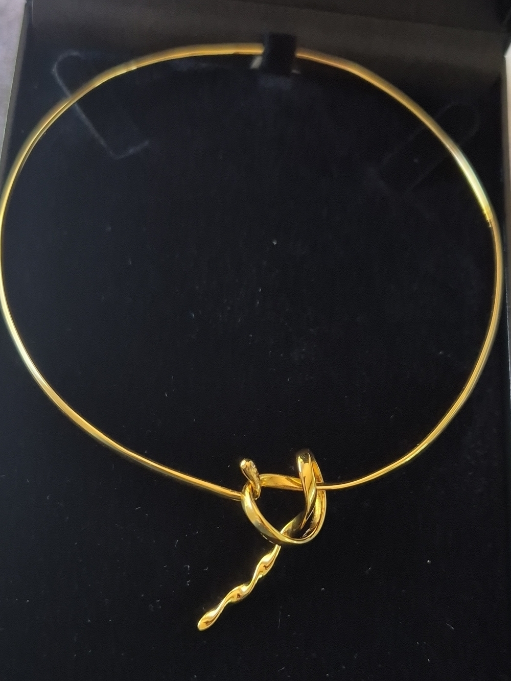 Georg Jensen 18k Gold Plated 925 Silver "Forget Me Knot" Choker Necklace